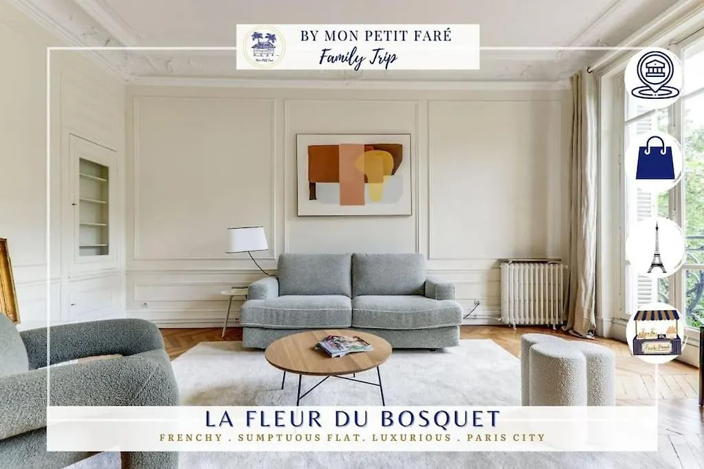 La Fleur Du Bosquet - Sumptuous- Eiffel Tower View Apartment Paris